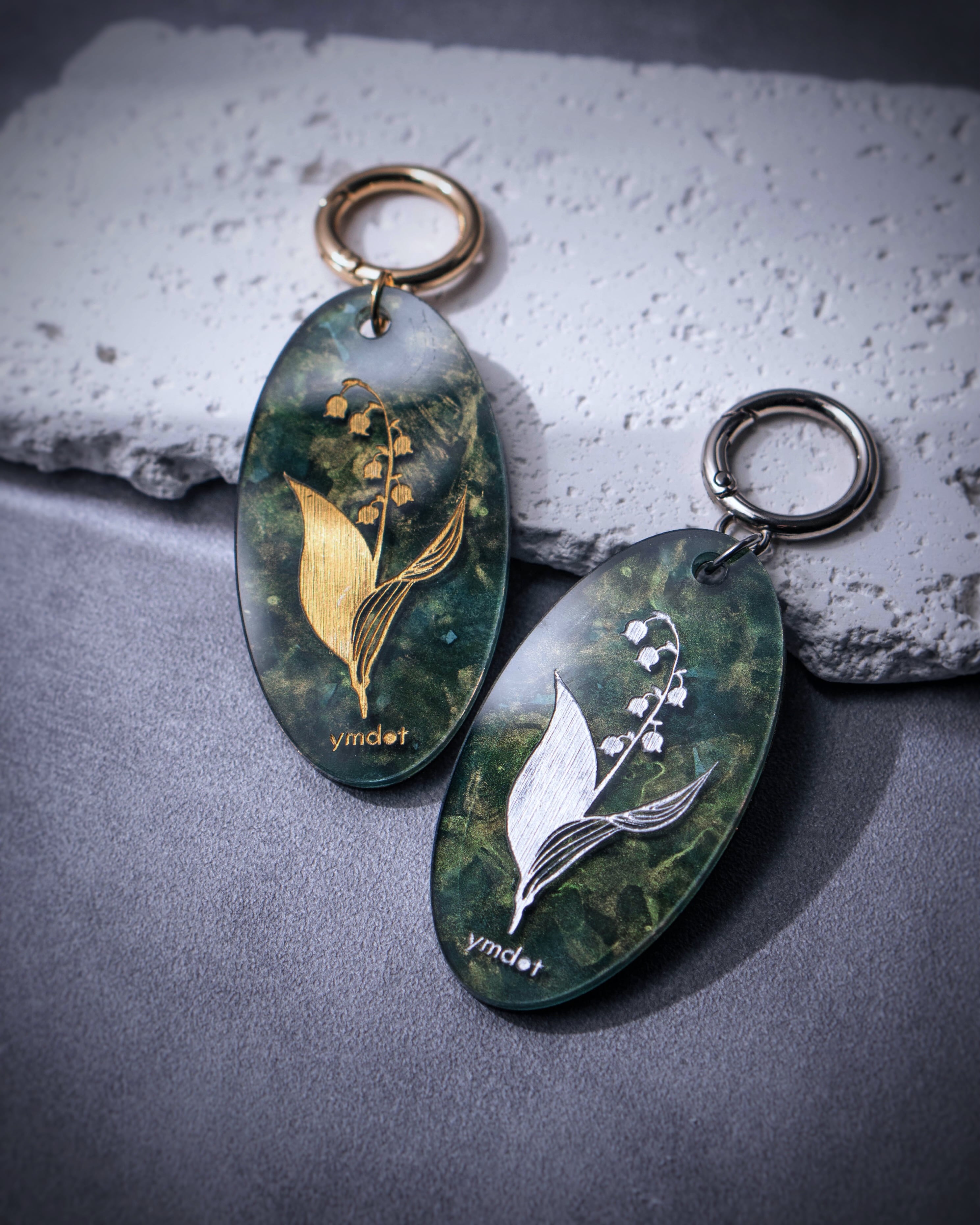 数量限定】植物標本 key ring ◇鈴蘭 | ymdot /ワイエムドット