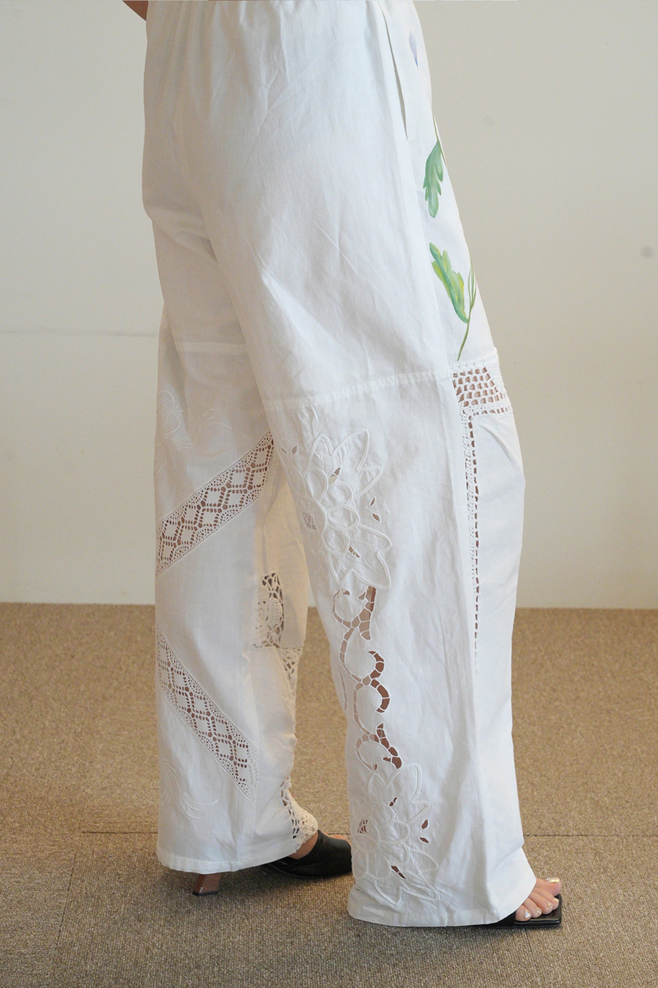 vintage lace easy pants-5