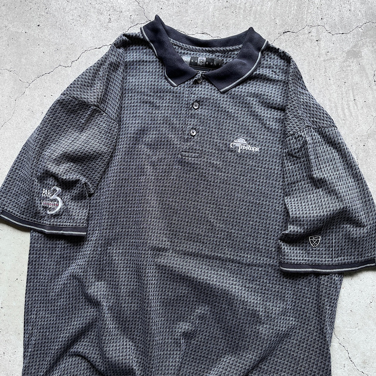 ビッグサイズ 00年代 NIKE GOLF ナイキ ゴルフ 企業ロゴ 総柄 