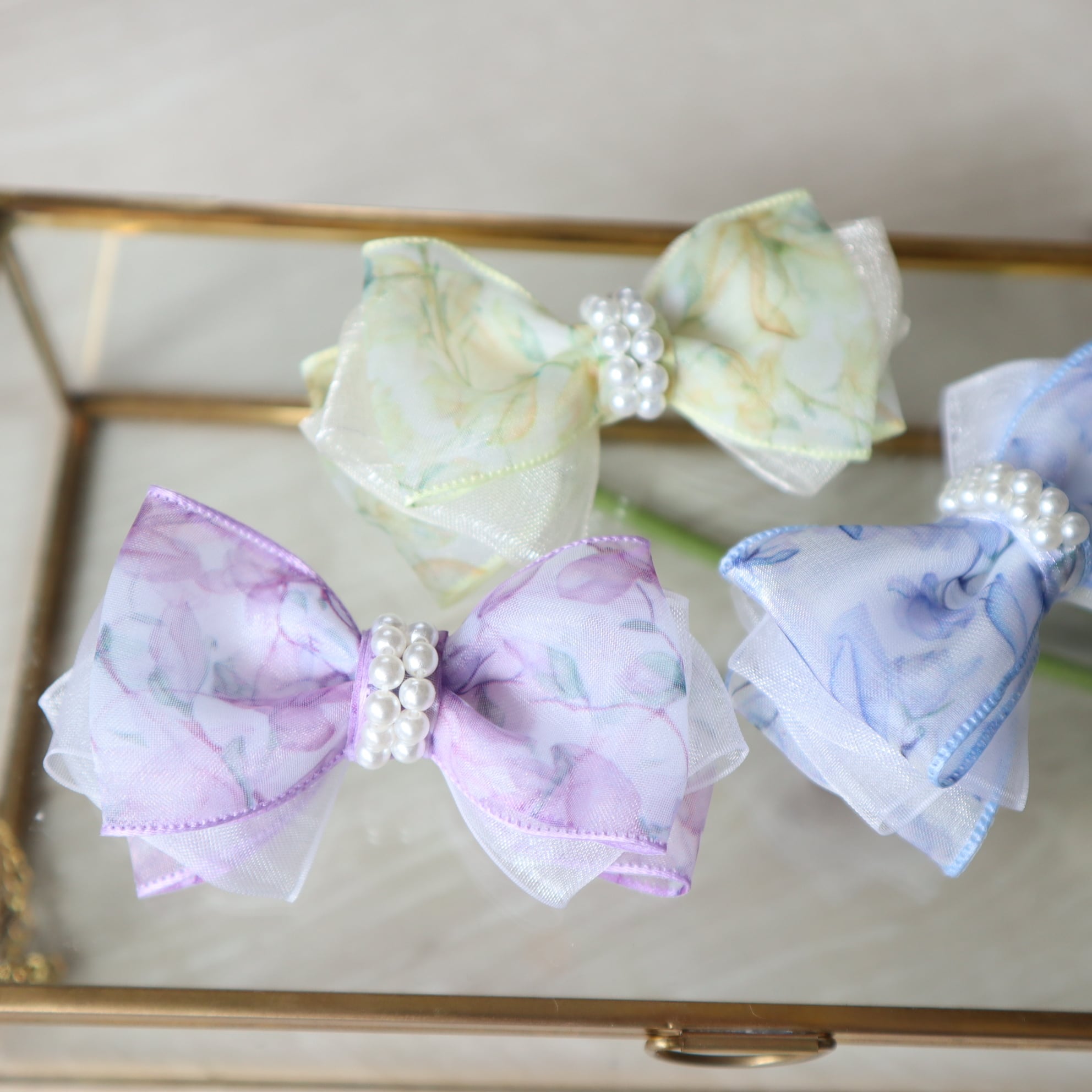 オーガンジーリボン♡ツイン♡ヘアゴム