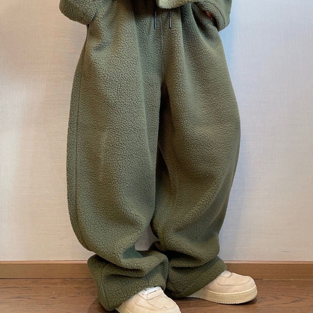 アーミーグリーンボアルーズパンツ(別売りでセットアップのトップスあり) 1044