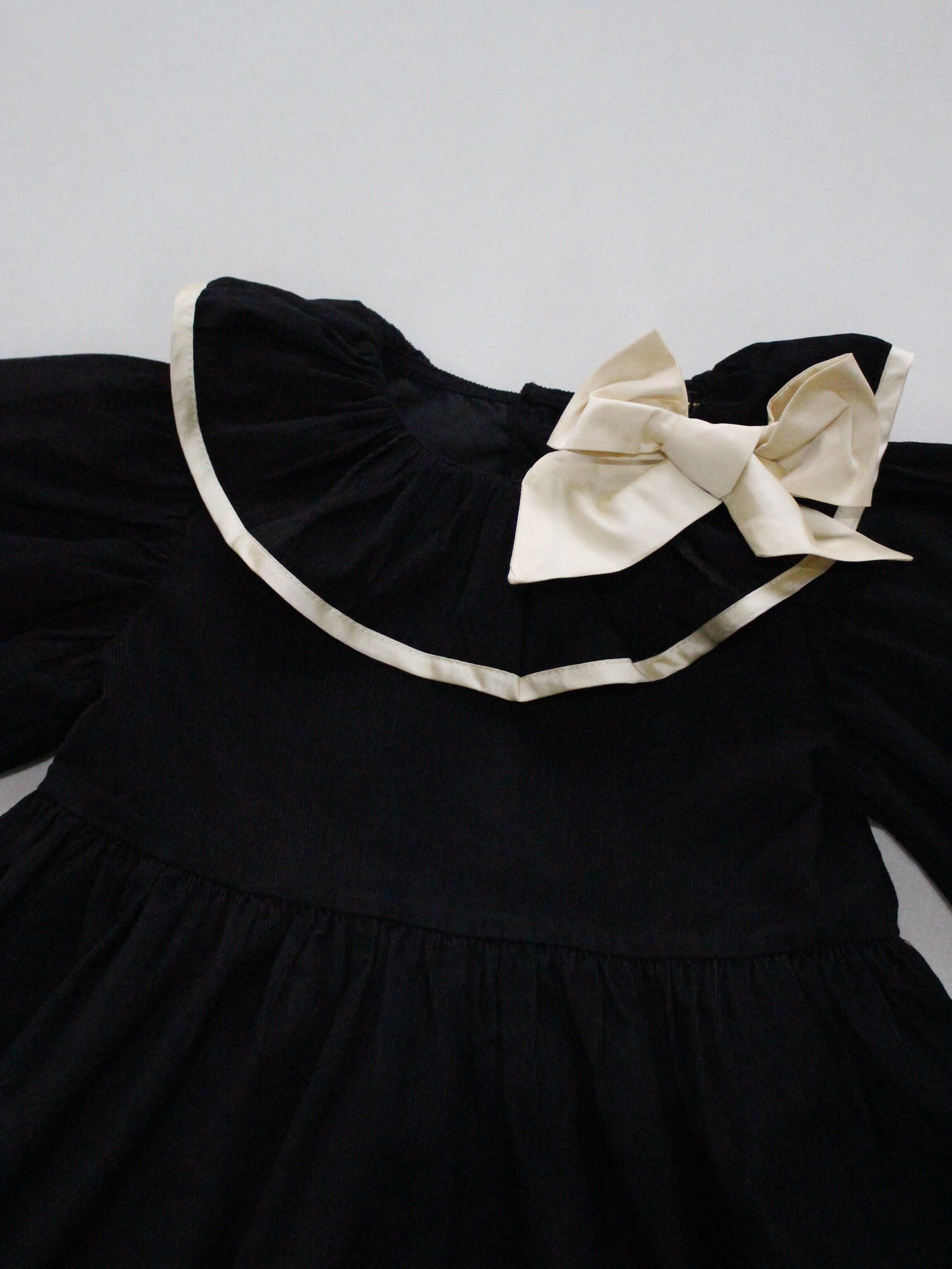 BONJOUR DIARY Dress black baby cord 2-6y | RESONASON