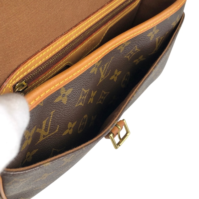 LOUIS VUITTON ルイヴィトン ソローニュ モノグラム ショルダーバッグ ブラウン フロントバックル レザー vintage ヴィンテージ オールド ijy8tn