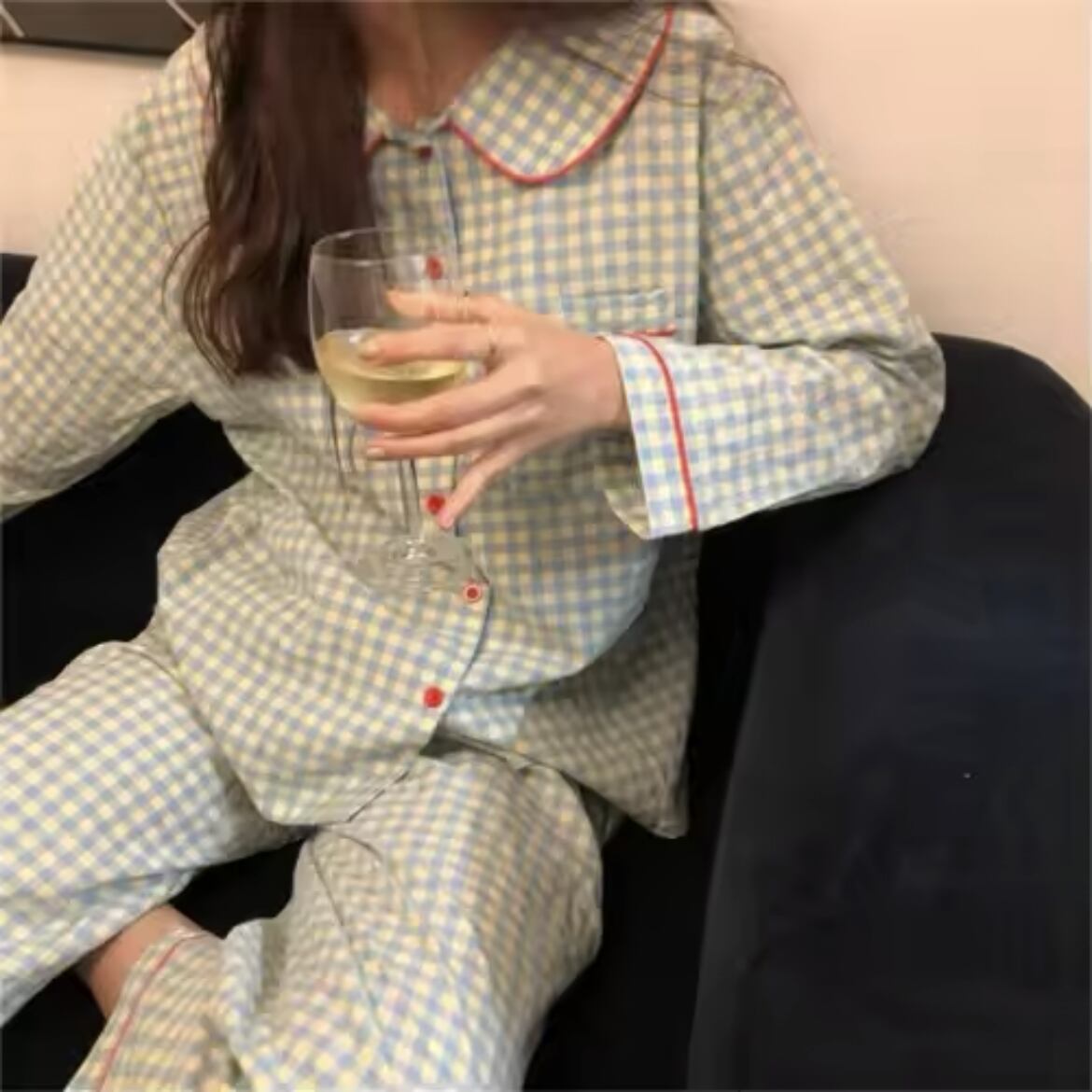 ガーリーチェックパジャマ
