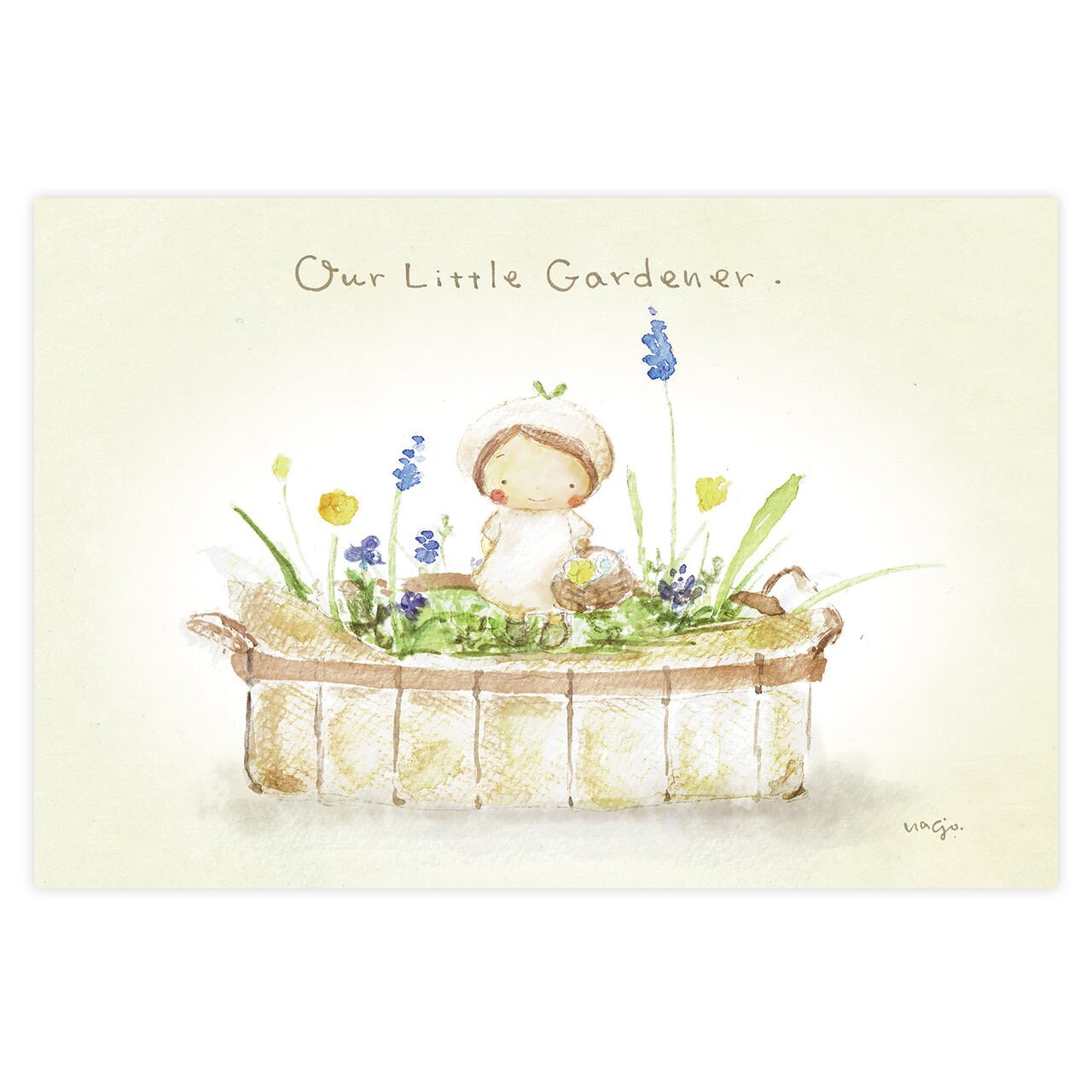 ポストカード『「寄植えのお庭」芽吹ちゃん』〜和み工房 Kumi・K1-5