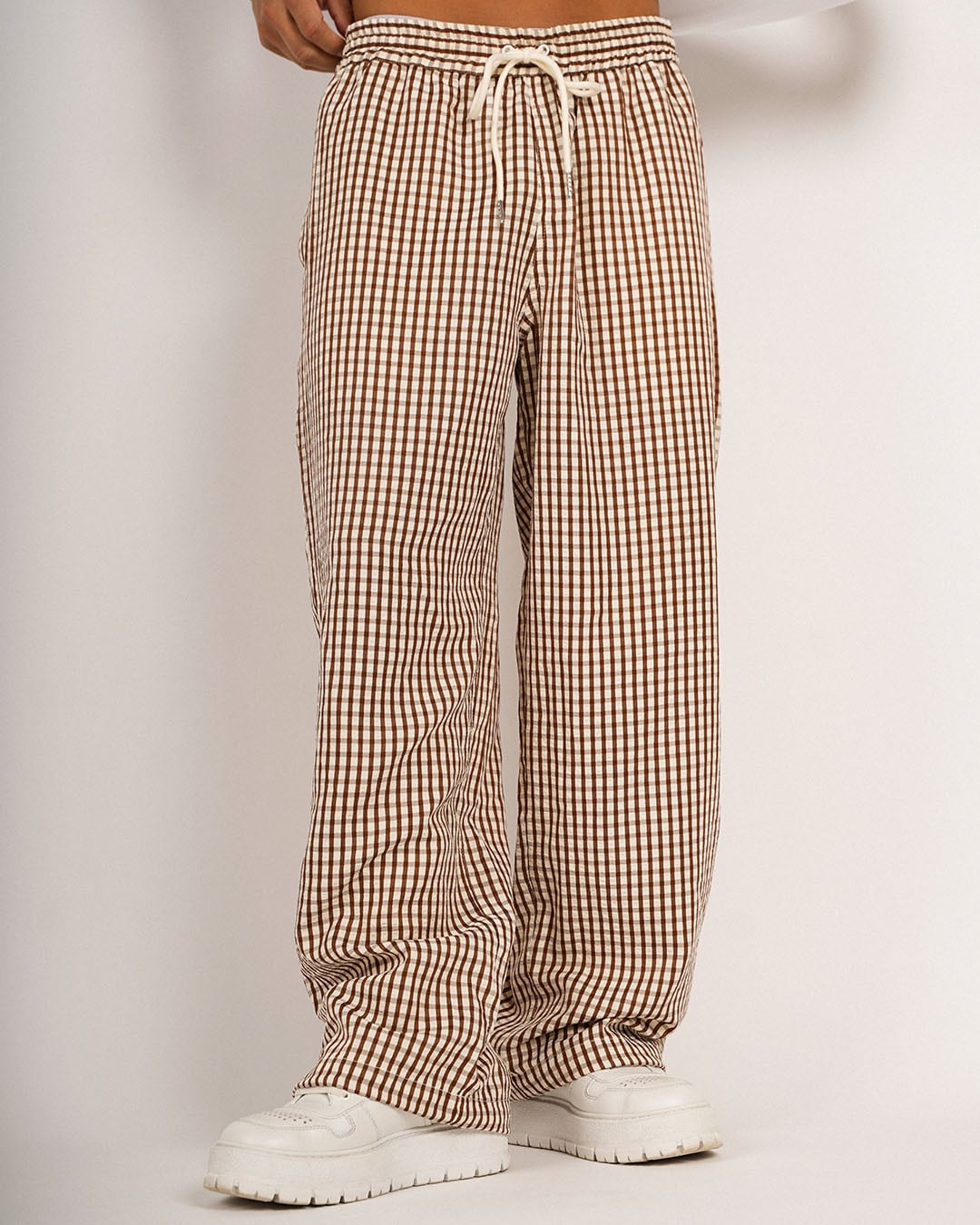 Re:room】CHECK PATTERN SEERSUCKER WIDE PANTS［REP326］ | #Re:room
