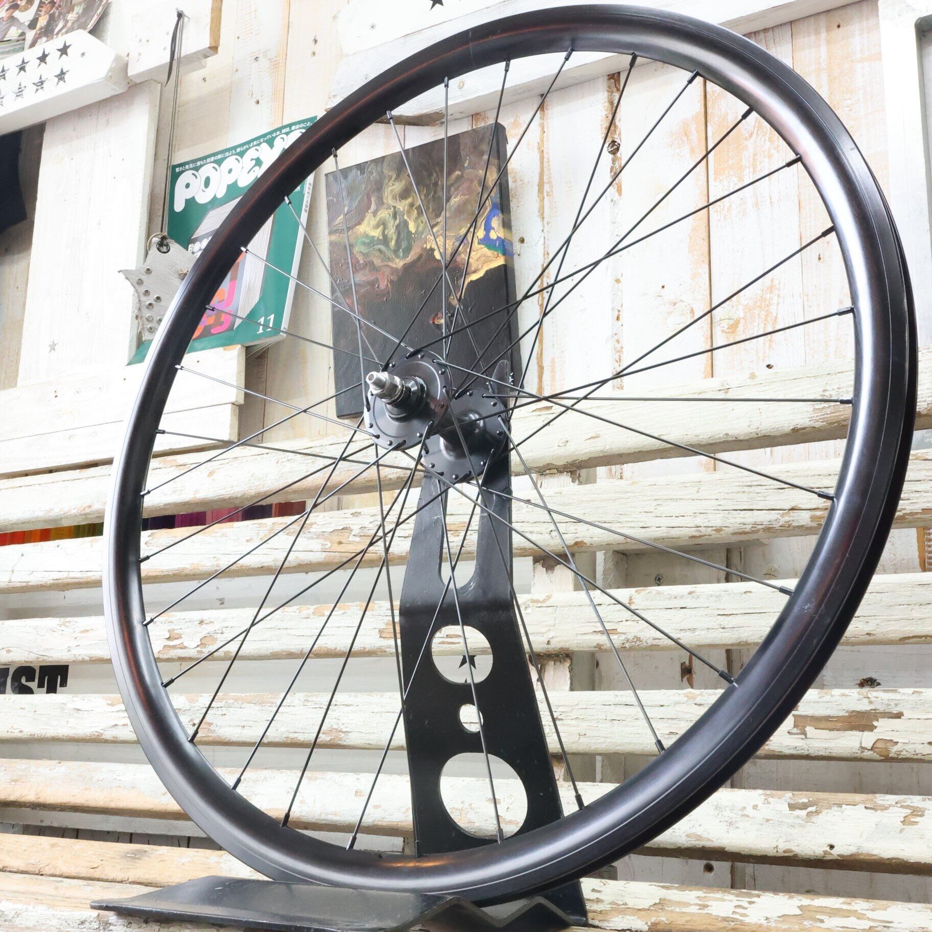 FUN 700C Narrow SOUPRA FRONT, Black】アルミ フロントホイール 