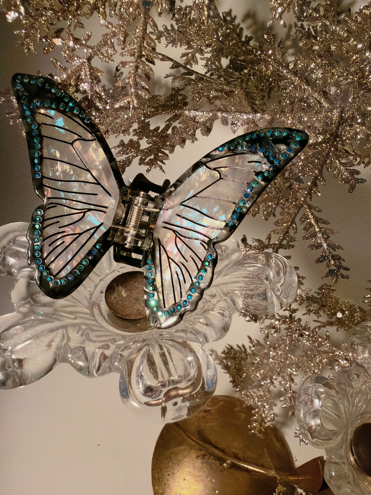 美しい蝶 ヘアクリップ