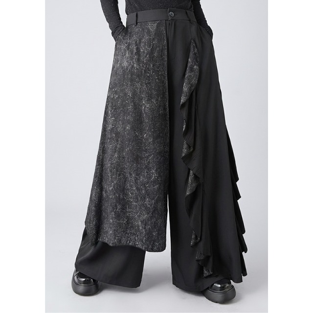 Marble layered panel pants C1492