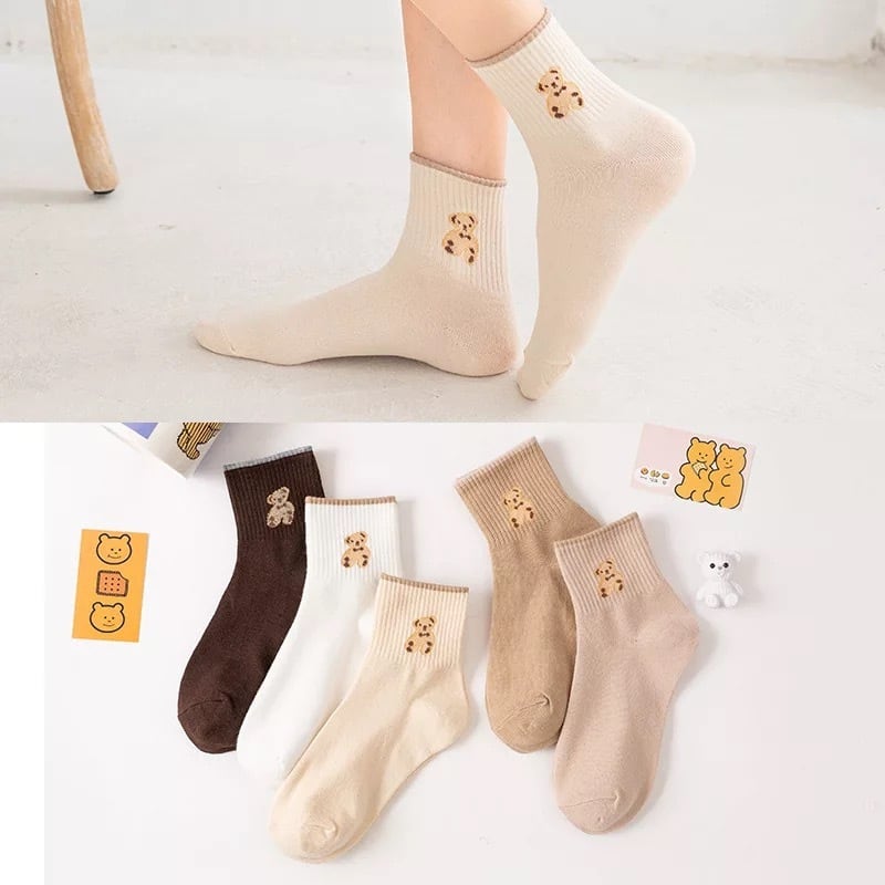 Bear socks 6色 くまちゃん靴下 カジュアル インポート品 韓国