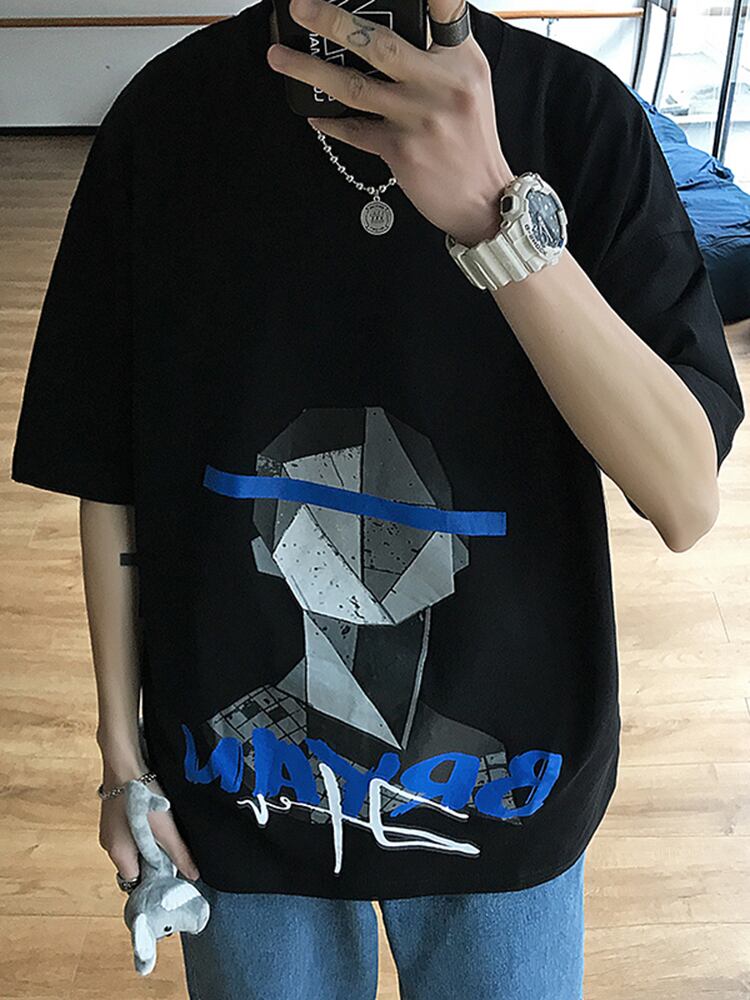 全2色 Tシャツ カットソー プリント カジュアル シンプル