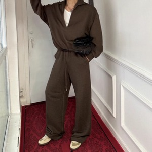 コーヒーカラースウェットパンツ（別売りでセットアップのトップスあり）　0858