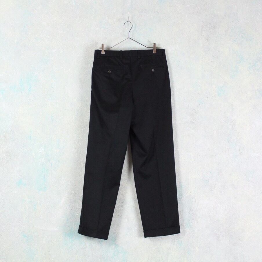 ペガサス様 ラルフローレン 2タック スラックス 34×32 ワイド　黒 RALPH RALPH LAUREN セミワイド 2タック スラックス【FF-3415】 | cv