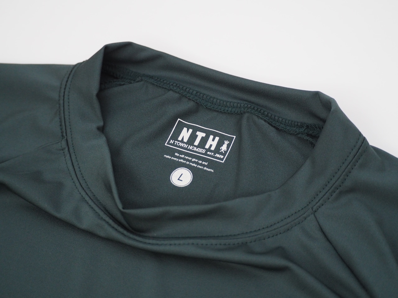【MADE IN JAPAN】Never stop challenging T-shirt color Darkgreen×Lightbeige - 3
