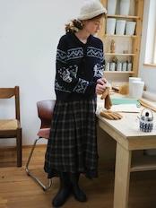 Boréal Lodge Wool Jacquard Cardigan F0870