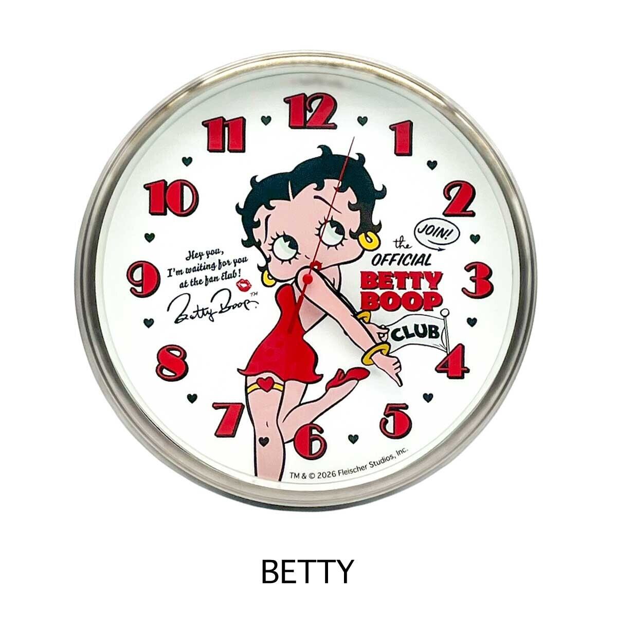 ✨️腕が動いちゃうウォールクロック⌚✨️【 Betty Boop / ベティ・ブープ 】HANDS WALL CLOCK / 壁掛け時計 / ウォールクロック〚アメリカン雑貨 アメトイ〛
