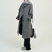 ボタンフロント オーバーシルエットコート H0024