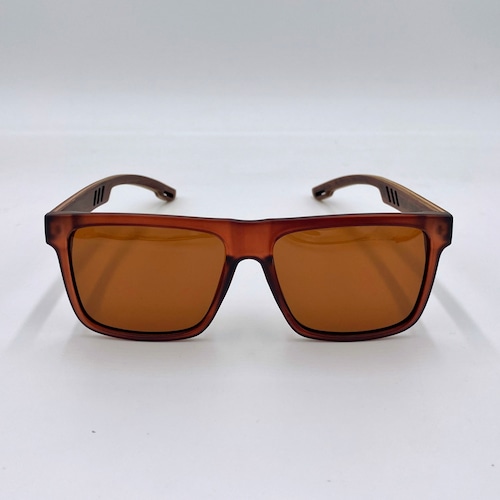 Square Wide Sunglasses  “Santa Cruz”【Brown】