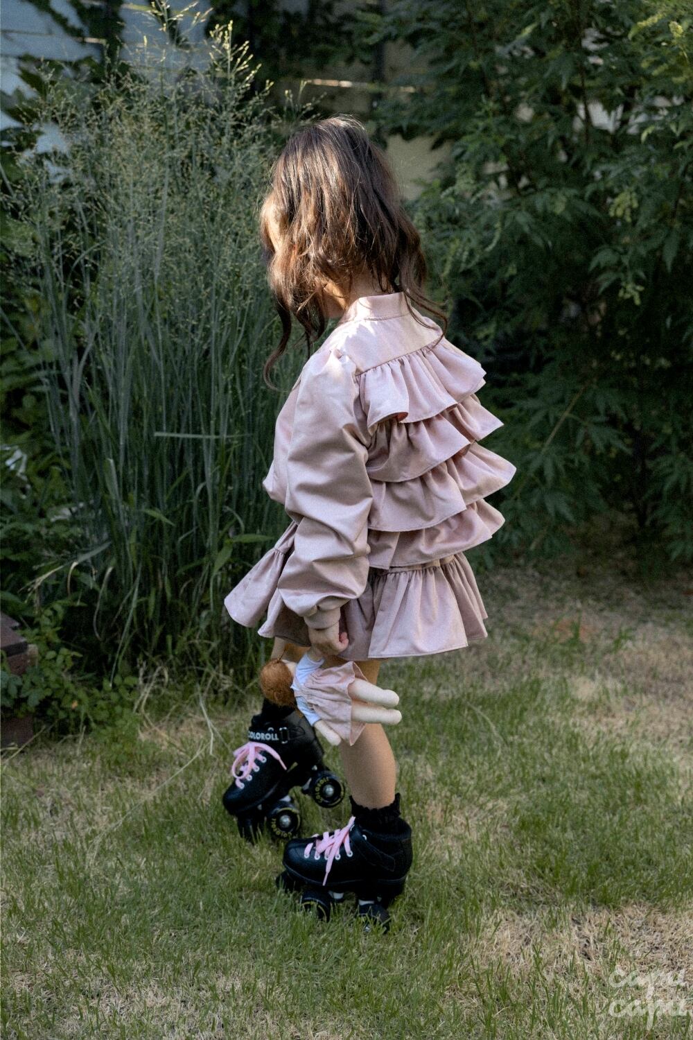 ジャケット・ブルゾン wonnyribbon autumn p-frill jacket skirt sold out»ブラック S(80~95サイズ)«wonny ribbon» Autumn P-frill