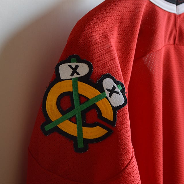 NHL 半袖Tシャツ シカゴブラックホークス L ロゴ 黒