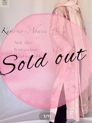 Pink flowers Kimono×Abaya(prototype)
