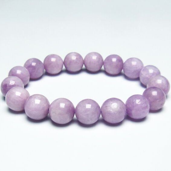 クンツァイト ブレスレット 12mm ミルキークンツァイト 一点物 メール便送料無料 [M便 1/10] 111-19666