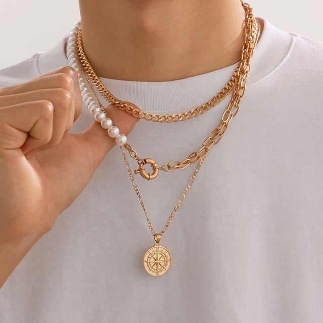 メンズ用ネックレス★創意★個性★アクセサリー★男性用ネックレス★ファッション 2色