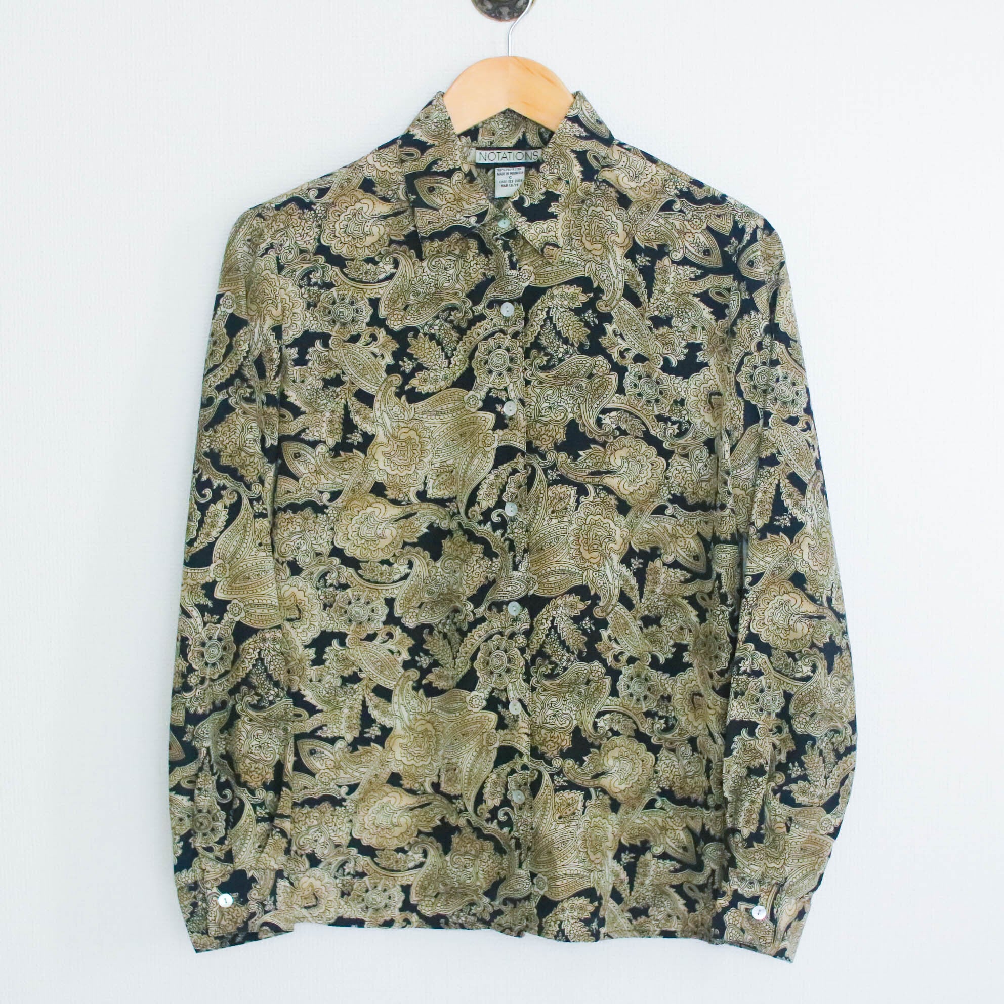 shirt L 古着 柄シャツ