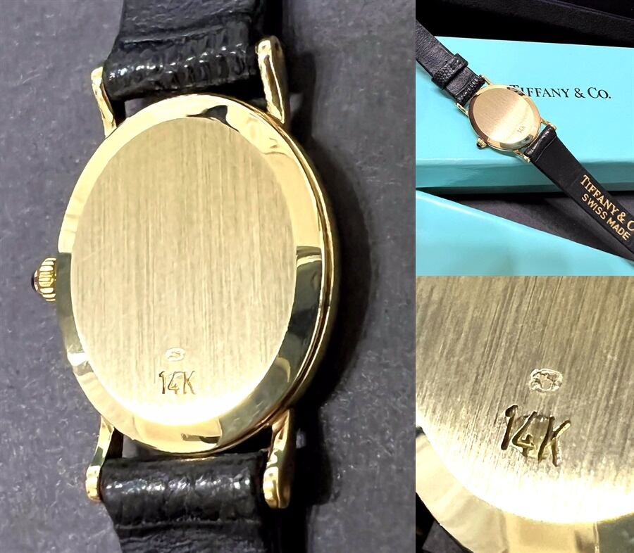 TIFFANY 保証書 ケース付き ティファニー クラシック オーバル 14K YG