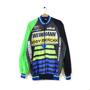 80S 90S EDDY MERCKX エディメルクス サイクルジャケット ベルギー製 サイクリング WEINMANN EDDY MERCKX ナイロンジャケット L相当 @CK0041