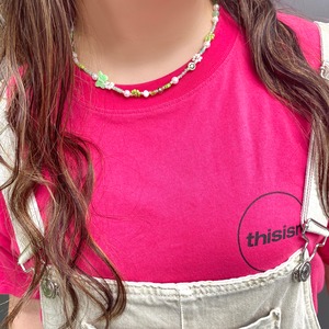 Green flower ネックレス