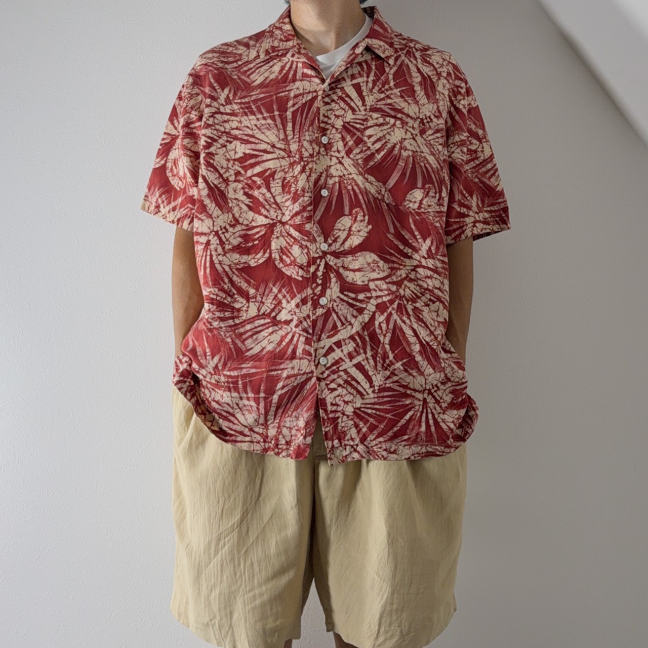 90s Polo by Ralph Lauren "CLAYTON" Silk Liinen Open Collar Shirt [L] 古着 - 15