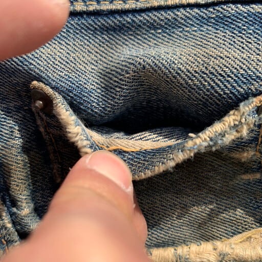 50's LEVI'S リーバイス 501XX 革パッチ最終 デニム 両面赤タブ 50's LEVI'S リーバイス 501XX 革パッチ最終 デニム 両面赤タブ