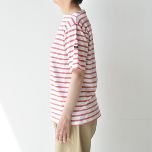 セントジェームス SAINT JAMES 薄手ボーダーシャツ半袖(PIRIAC)NEIGE/PLUM