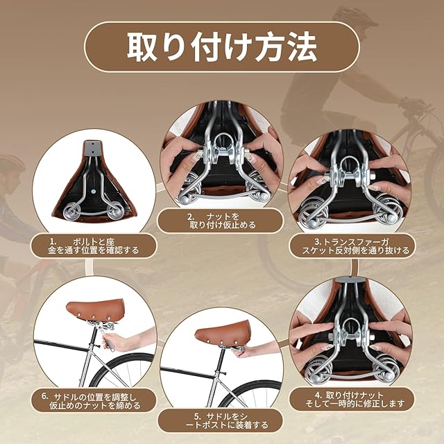 KOCINITO 自転車用サドル 低反発素材 衝撃吸収設計 防水防滑 超極厚