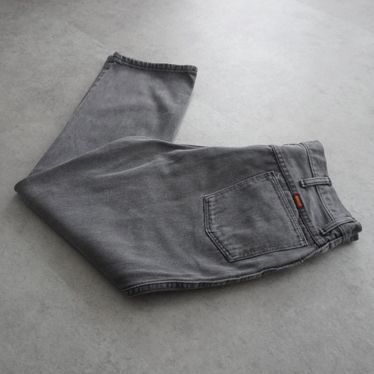 80s RUSTLER yarn dyed gray denim "made in USA" [W36L28.5相当] 古着 - 1