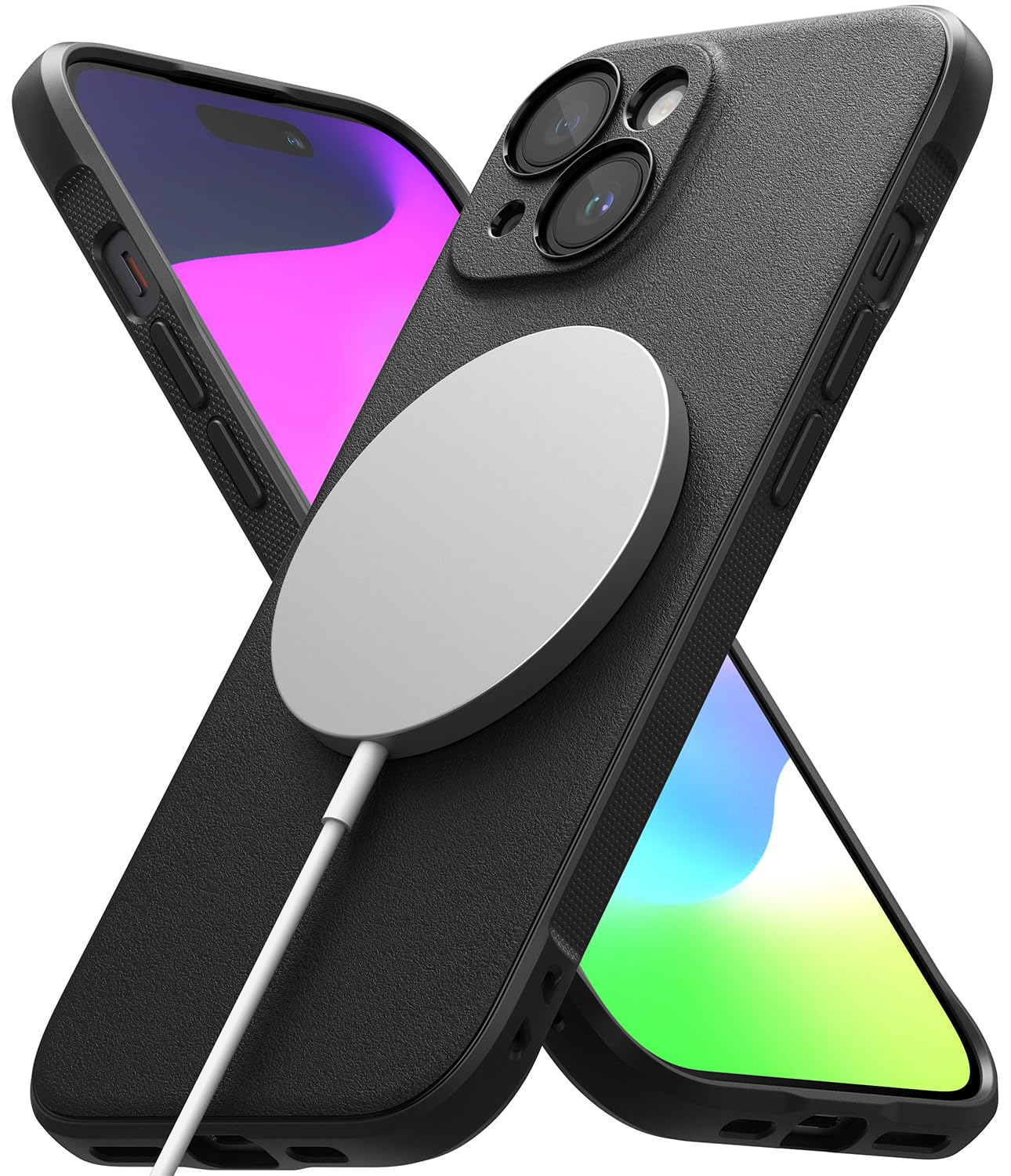 【Ringke】iPhone 15 対応 ケース オニキス(マグネットブラック)
