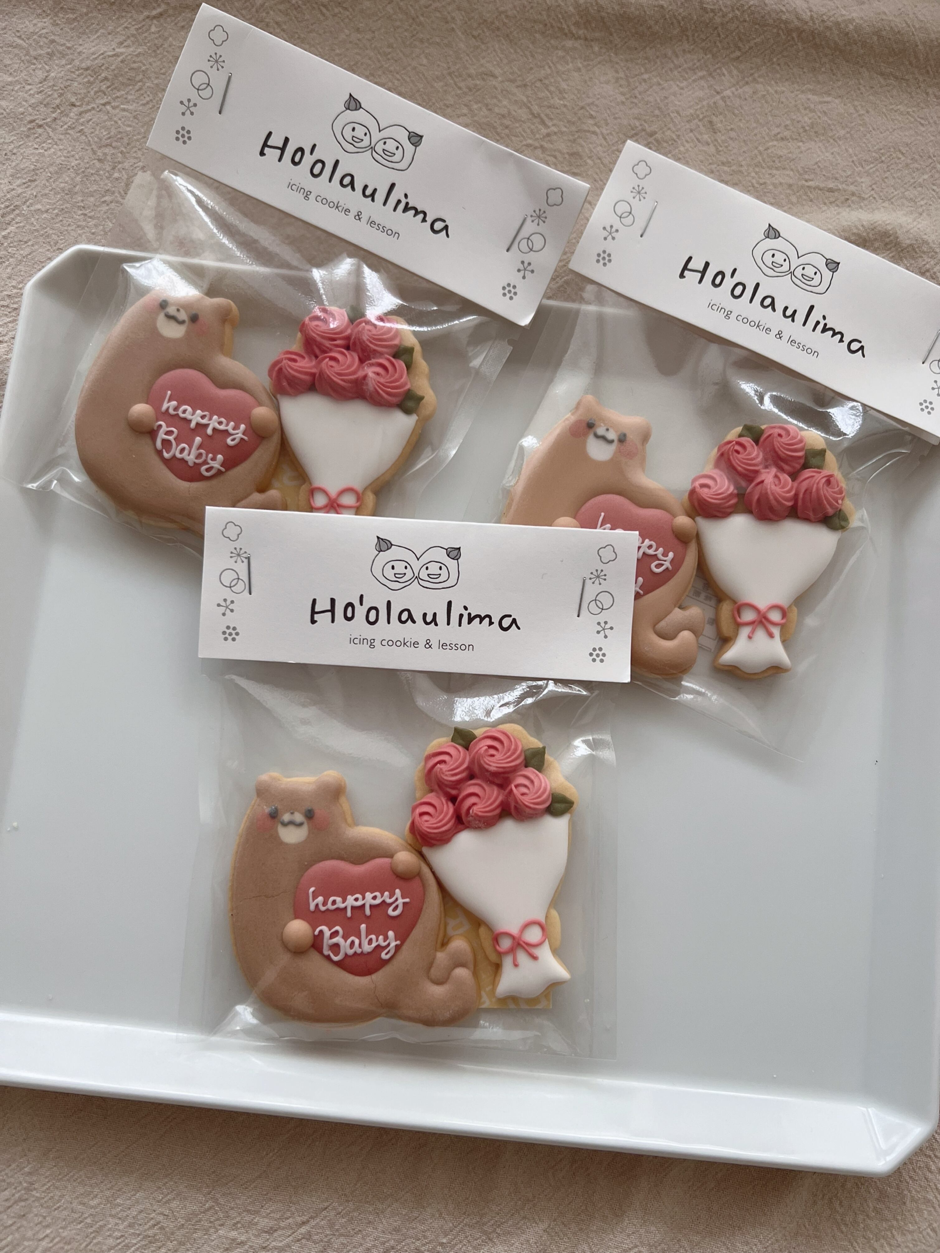 クマさんBabyおめでとうクッキー