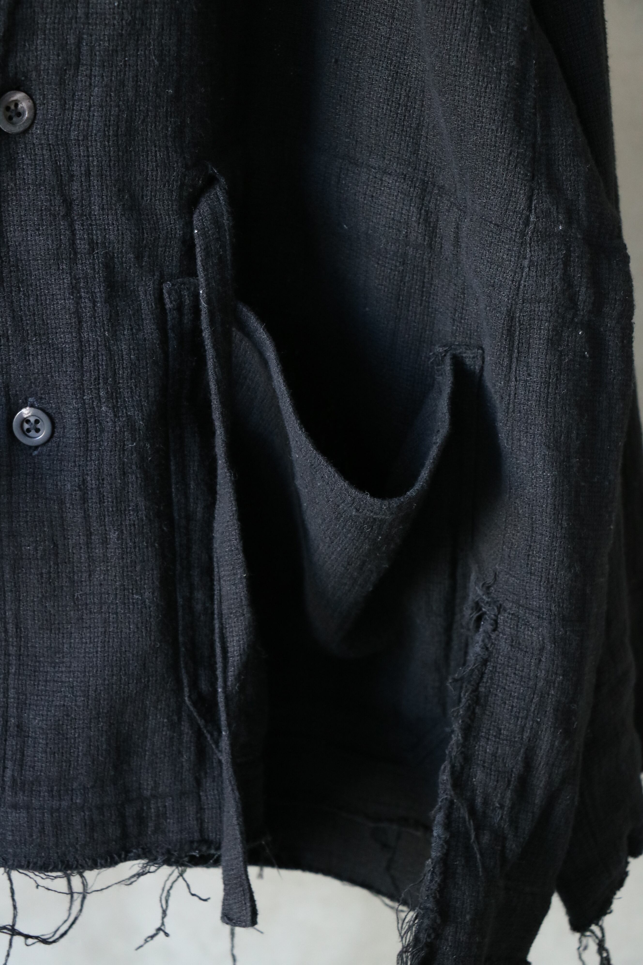 Ancellm - PANAMA COLLAR LESS SHIRT JACKET - / ANC-SH51