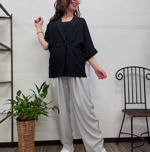 アンナケリー  Annakerry ドルマンメッシュテーラードジャケット