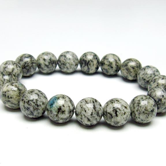 K2ストーン ブレスレット 13mm アズライトイングラナイト ブレス K2ブルー 一点物 メール便可 [M便 1/10] 111-35192