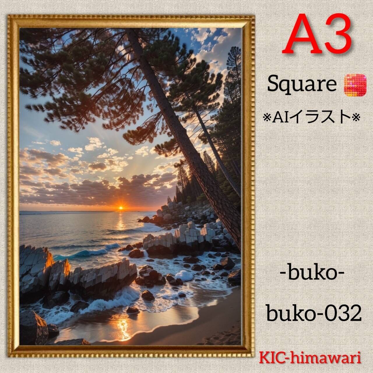 A3サイズ 四角ビーズ【buko-032】ダイヤモンドアート