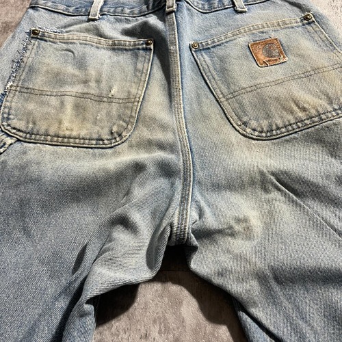 USA生地製 デニム ダブルニー Carhartt B73 DST 32×32 詳細写真17