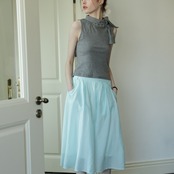 Bleu Voile Sheer Skirt F0665