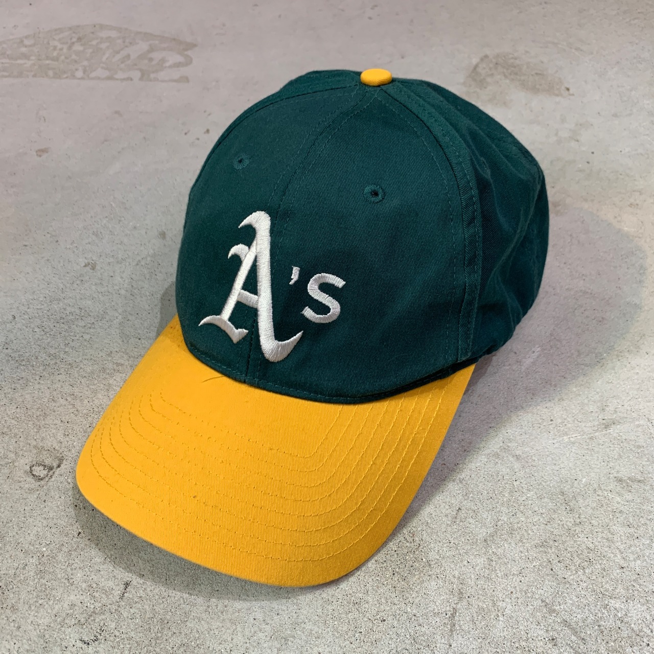 90s ATHLETICS オークランドアスレチックス　キャップ　緑　MLB野球