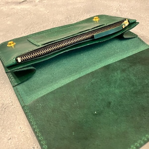 [受注製作]【TRUCKER WALLET】トラッカーウォレット　長財布　ダークグリーン