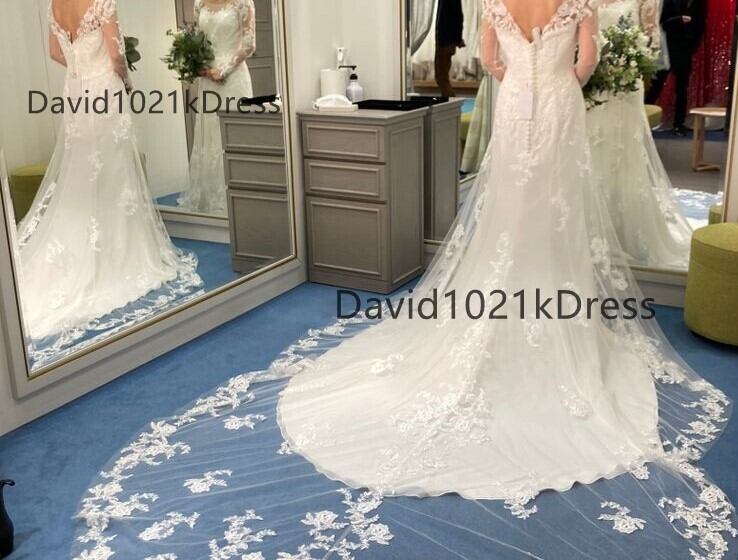 長袖のウェディングドレス♪サイズ9号♡ 7a60733305323984ffa0ef289ec1e2