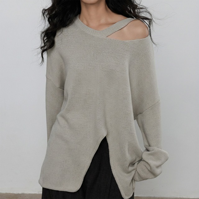 Minimal slash knit A00147