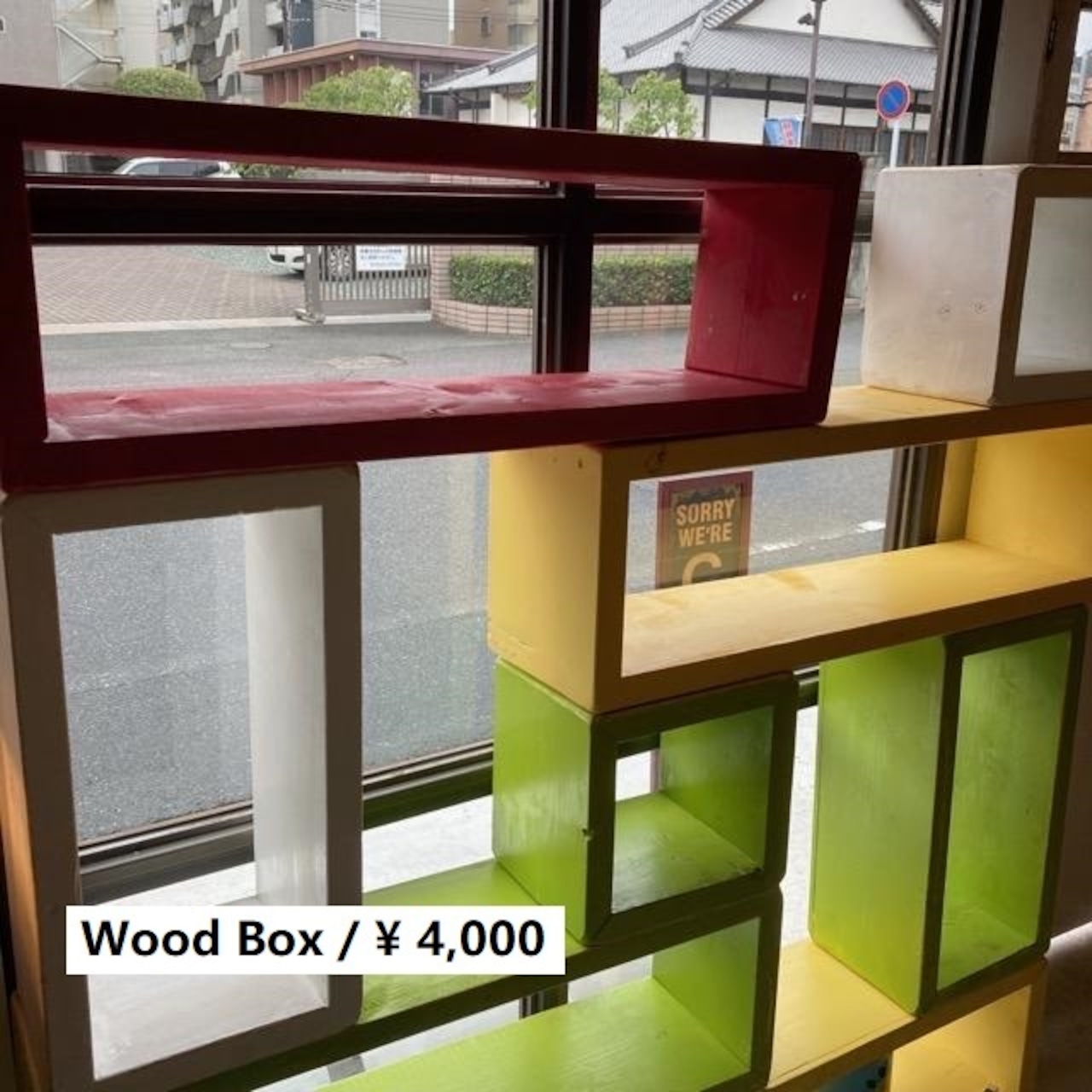 TOPANGA Furniture　カラフルウッドボックス　Sサイズ/グリーン　ピンク　ターコイズブルー　ホワイト　イエロー　レッド　受注生産可能　