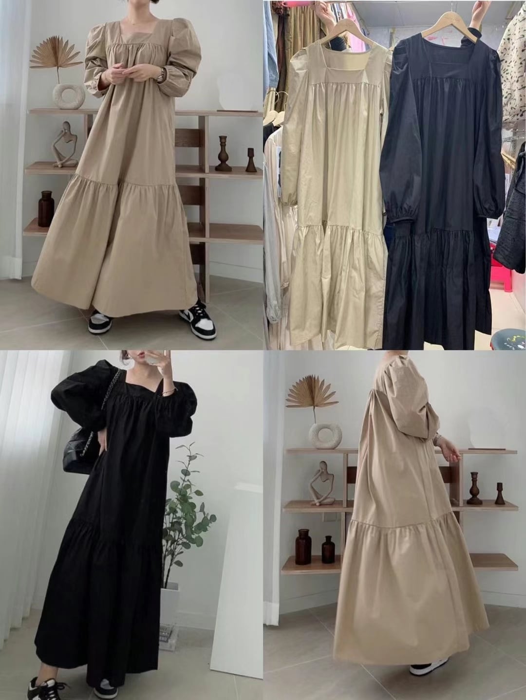 コットンロングワンピース　AJ22262-6836